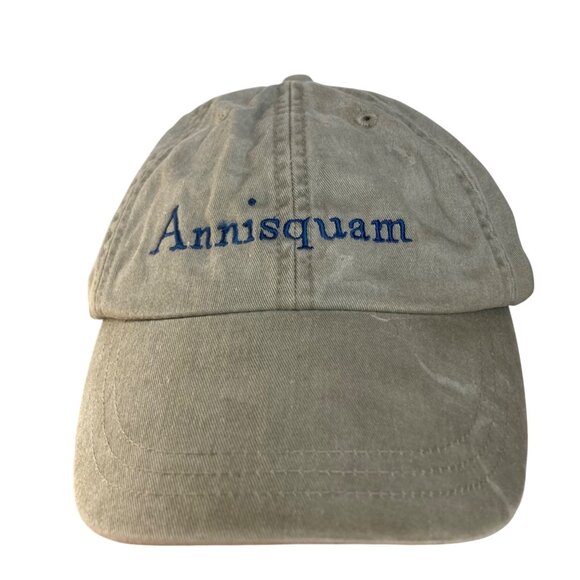 Annisquam Gloucester MA Hat Adjustable Strap back Beige Cotton Preppy Old Money - Picture 1 of 12